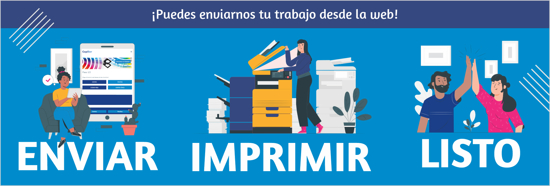 Envío de trabajo desde la web - Copiser impresión digital